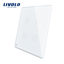 Livolo White 125mmx125mm EE. UU. Panel de vidrio doble estándar para la venta para el interruptor táctil VL-C5-C2 / C2-11